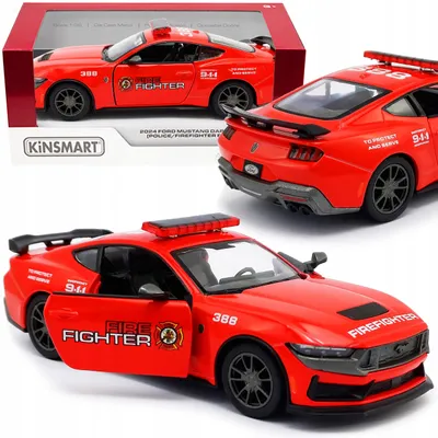 Produktbild von Kinsmart Ford Mustang 2024 Feuerwehrauto Metall 1:38