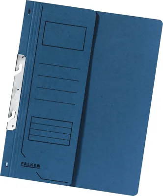 Produktbild von Falken 50x Einhakhefter A4 RC-Krt. 1/2 Vorderd., kaufm. Heftung, Blau, 80003999F