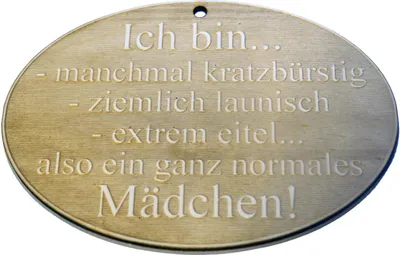 Produktbild von Holzschild mit Frauen oder Mädchen Spruch 20 cm x 14 cm Mädchen