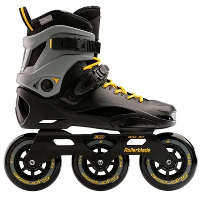 Zdjęcie produktu dla Rollerblade RB 110 Black/Saffron Yellow 45,5 Rolki inline
