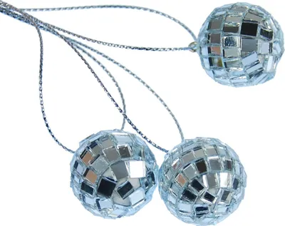Produktbild von 3 Stück Weihnachtsbaumanhänger Baumschmuck Anhänger Xmas Spiegel Diskokugel