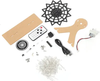 Obrázek produktu pro VBESTLIFE DIY LED ruské kolo, barevná LED zásuvná DIY sada pro elektricky se otáčející ruské kolo s designem 12x12 bodů
