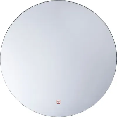 Produktbild von BELIANI Wandspiegel Silber Glas 60 cm mit LED Beleuchtung Rund Antibeschlagsystem Touch Sensor Modern