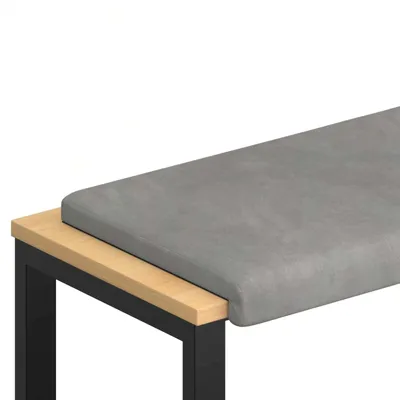 Immagine prodotto di vidaXL Cuscino da banco in velluto, grigio chiaro, profondità 35 cm