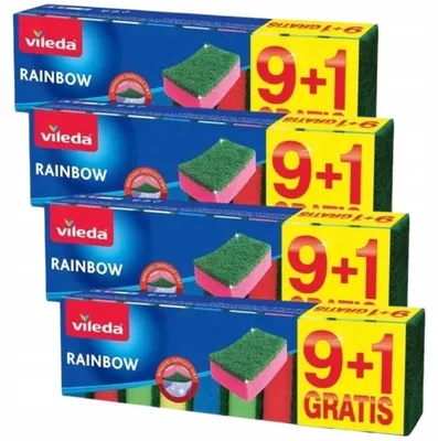 Produktbild von Vileda Rainbow Spülbürsten 10 Stück, 4er Pack