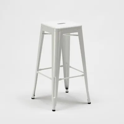 Produktbild von Barhocker 76cm aus stahl metall für bar und küche Steel Up - Weiß