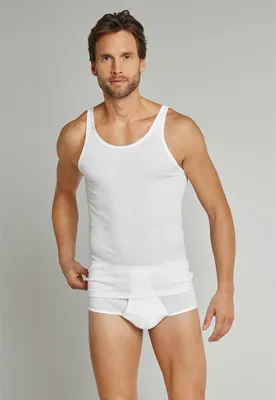 Produktbild von SCHIESSER Original Classics singlet (1-pack), Doppelribb, wit