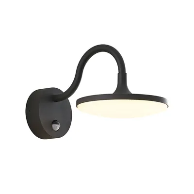 Produktbild von Arcchio LED-Außenwandleuchte Fineria, Ø22 cm, Metall, Sensor