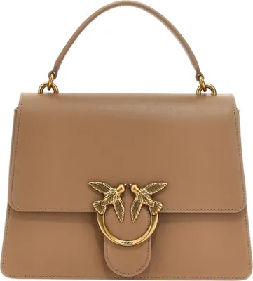 Obrázek produktu pro PINKO Kabelka přes rameno Love One Top Handle Classic Light Ginger Biscuit - Antique Gold taupe