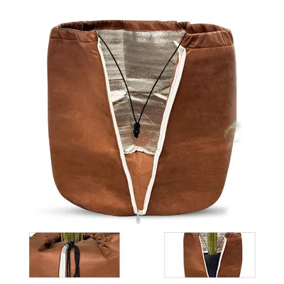 Produktbild von Konstante Temperatur Blumentopf Schutztasche, Topfpflanzen Schutztasche, Winter Blumentopf Schutztasche mit Kordelzug (65cm × 70cm)