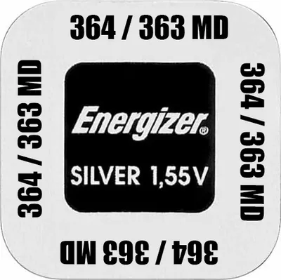 Produktbild von Energizer 364, Siler-Oxid (S), Button/coin, SR60, Silber