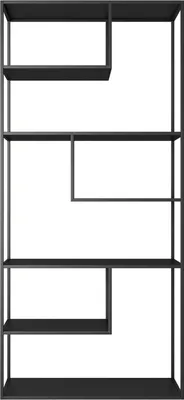 Produktbild von Standregal ‘Vehmaa’ mit 6 Ablagefächern 85 x 35 x 188 cm Schwarz