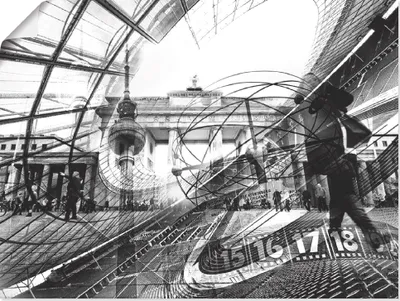 Produktbild von ARTland Poster Berlin Skyline I Größe: 60x45 cm