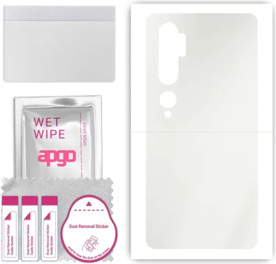 Produktbild von apgo Rückseite Schutzfolie, Matt, kompatibel mit Xiaomi Mi Note 10, Hinten Hydrogel-Displayschutzfolie mit Positionierhilfe, kratzfest, einfache Montage