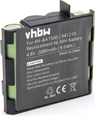 Produktbild von vhbw Akku kompatibel mit Compex Vitality Medizintechnik (2000 mAh, 4,8 V, NiMH)