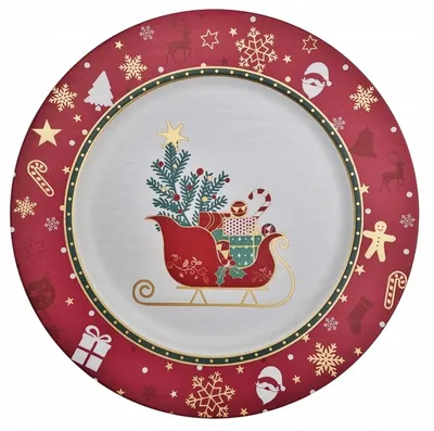 Produktbild von Madex Weihnachtlicher Plastik-Unterteller Weihnachtsdeko UP01-109