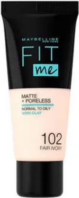 Zdjęcie produktu dla Maybelline Fit Me Matujący podkład do twarzy 102 Fair Ivory, 30 ml