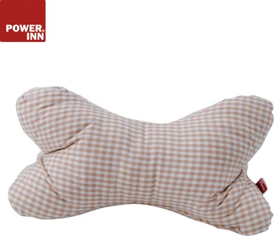 Produktbild von POWER INN Leseknochen | Braun kariert | Nackenkissen | Reisekissen