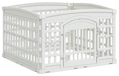 Immagine prodotto di vidaXL Recinto per cani a 4 pannelli, bianco, 91 x 91 x 58 cm, in plastica