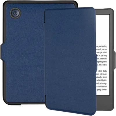Imagen del producto de Funda para lector electrónico, de cuero sintético, con función de reposo, de 6 pulgadas, para proteger el Kobo Clara 2E