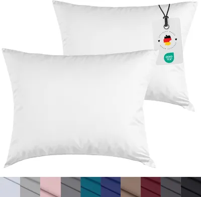 Produktbild von Kissenbezug 40x40 cm aus 100% Mikrofaser, Kissenhülle Weiß Einfarbig