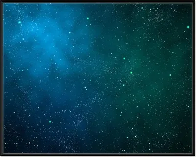 Produktbild von Wallario Wandbild Sternenhimmel - Milchstraße und Sterne bei Nacht, Größe: 40,30 x 50,30 cm, Poster mit schwarzem Aluminiumrahmen