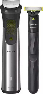 Produktbild von Philips All-in-One Trimmer MG9553/15 Serie 9000, Schwarz, Metallisch, 0,2 mm, 2 cm, 0,2 mm, Bart, Ohr, Gesicht, Schnurrbart, Nase, Akku