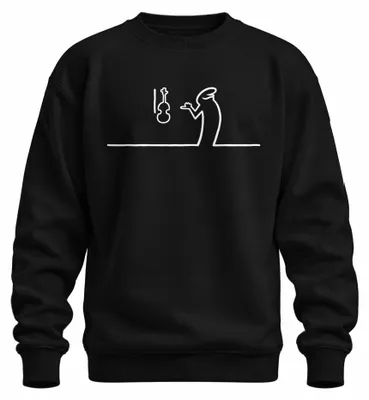 Immagine prodotto di Felpa con cappuccio, modello "Linea Balum Osvaldo Geige Violine Cavandoli", con stampa, colore nero, taglia M