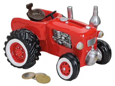 Immagine prodotto di Salvadanaio a Forma di Trattore Rosso