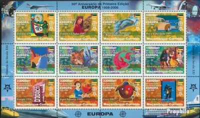 Produktbild von Briefmarken Mosambik 2006 Mi 2853-2864 Zd-Bogen A (kompl.Ausg.) postfrisch 50 Jahre Europamarken