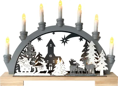 Immagine prodotto di Arco luminoso grigio Slitta natalizia