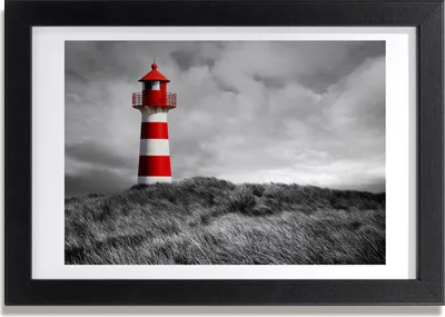 Produktbild von Bild 30x20 MDF-Rahmen, Wandkunst Leuchtturm
