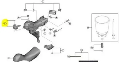 Obrázok produktu pre Menovka SHIMANO ST-R7020 Pravá vrátane montážnej skrutky Menovka
