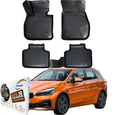 Produktbild von Trimak Autofußmatten kompatibel mit BMW 2ér F45 Active Tourer (2014-2021) Auto Allwetter Gummimatten