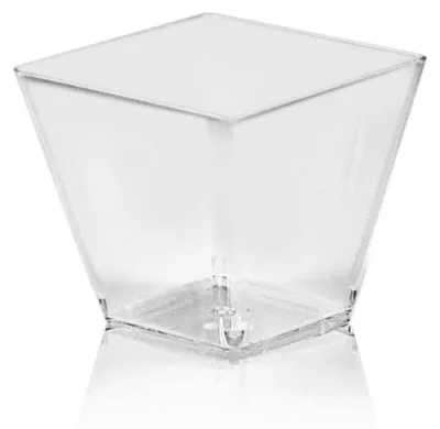 Produktbild von 50x Fingerfood-Becher eckig klar 60 ml PS 5,0 x 5,0 x 4,5 cm