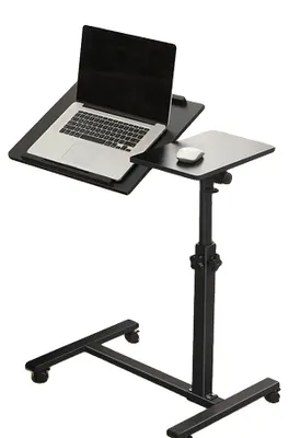Produktbild von Verstellbarer Computertisch, höhenverstellbar, mobiles Design, schwarz