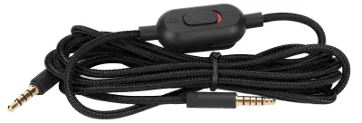 Immagine prodotto di Cavo per cuffie da gioco, cavo per cuffie intrecciato con controllo del volume e interruttore mute per Logitech G Pro X G433 G233, nero