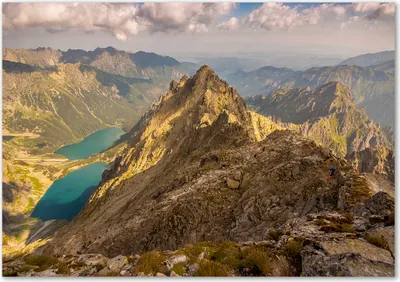 Produktbild von Tulup® Leinwandbild - 100x70 cm - Wandkunst - Drucke auf Leinwand - Leinwanddruck  - Landschaften - Braun - See Tatra Gebirge
