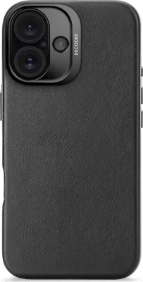 Immagine prodotto di Custodia MagSafe per Apple iPhone 16 - Cover posteriore Decoded in vera pelle - Nero