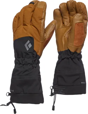 Aufstiegs-Handschuhe "Soloist Gloves" von Black Diamond; braun und schwarz; mit verstärkten Handflächen.