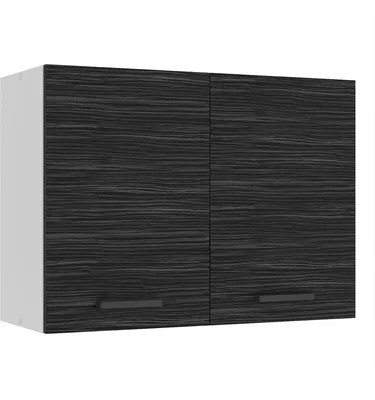 Image de Belini armoire suspendue cuisine, armoires de cuisine SG. Largeur 80 cm. Elément haut avec 2 portes, Armoire de cuisine suspendue, Elément mural suspendu, Ebène royal