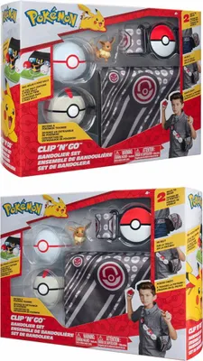 Produktbild von Pokemon Bandolier Pokeball Gürtel + Trainertasche Evoli Figur