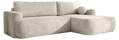 Produktbild von Ecksofa Moon, für das Wohnzimmer, mit Schlaffunktion, Flow, rechts, cremefarben (04)