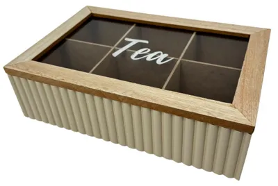 Productafbeelding van Koop de Box na čaje met zes vakken, kleur beige