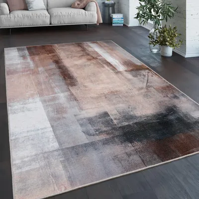 Image de Tapis Salon Chambre à coucher Tissage plat Moderne Abstrait Vintage Lavable Dimensions 120 x 160 cm