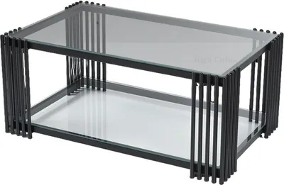 Zdjęcie produktu dla Metall Couchtisch Schwarz Luxus Design Elegantes Möbel Wohnzimmer Couchtische
