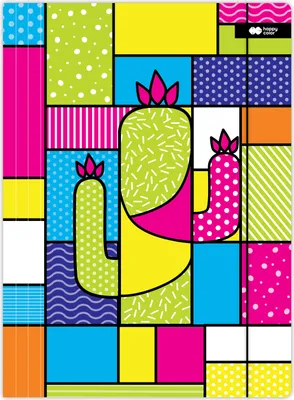 Image de Chemise à gomme A4 Pop Cactus Happy Color