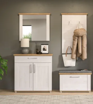 Produktbild von Garderoben-Set Verona | Lärche Sibiu / Eiche | 4-teilig ohne Kissen