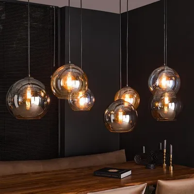 Produktbild von Hoyz - Hängelampe 4+3 Multi Globe XL - 7 Lichtpunkte - Artic schwarz