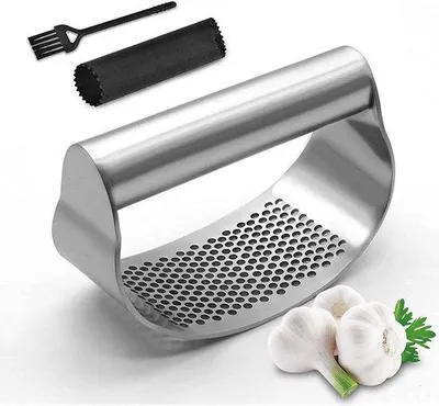 Produktbild von Famanu Knoblauchpresse Set 3-teilig - Edelstahl